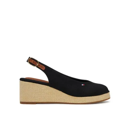 Zdjęcie Tommy Hilfiger Espadryle Flag Mid Wedge Espad Slingback FW0FW08595 Czarny