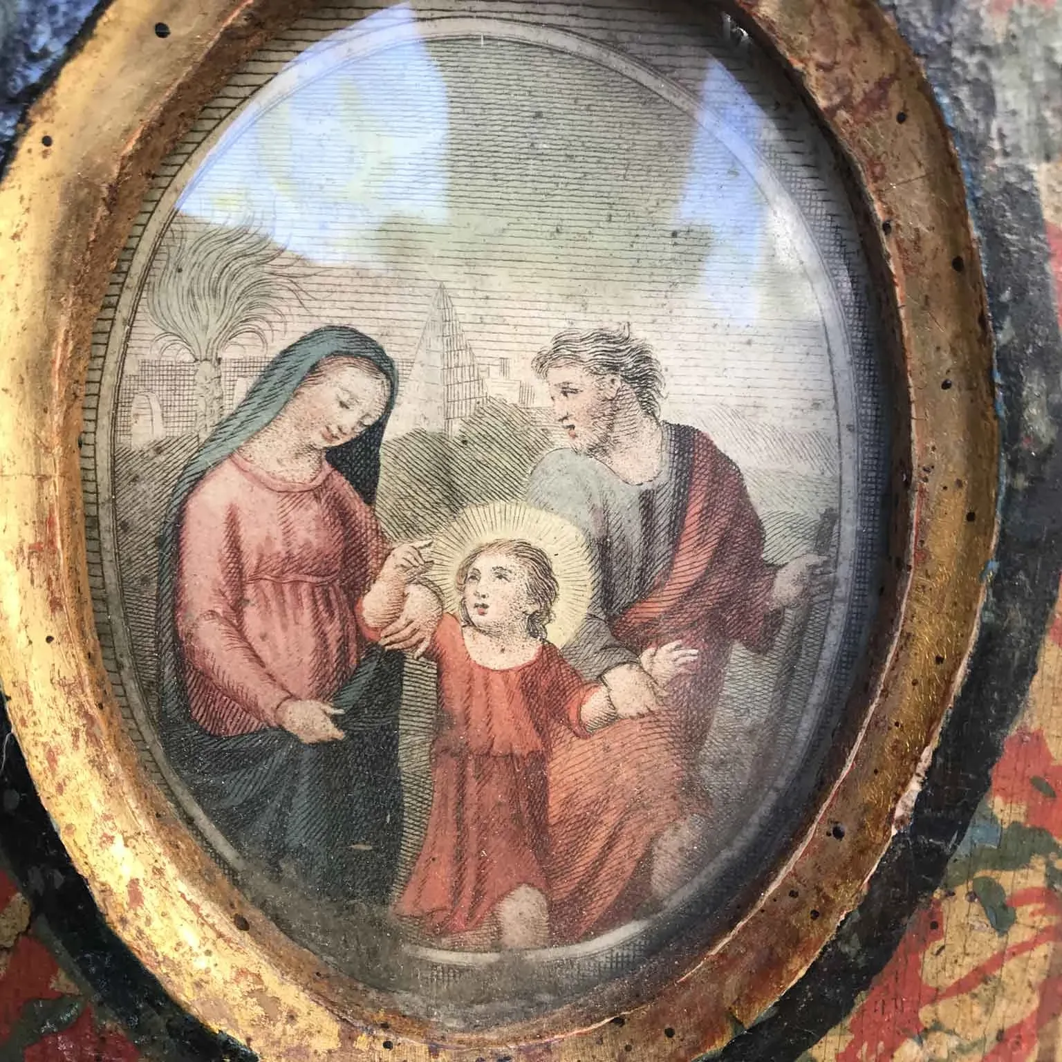 Kropielnica z drewna polichromowanego - XVIII wiek