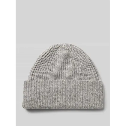 Zdjęcie Czapka z czystego kaszmiru z detalem z logo