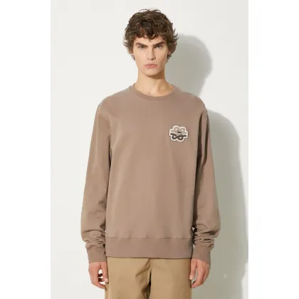 Zdjęcie Filling Pieces bluza bawełniana Gowtu męska kolor beżowy z aplikacją 74533921407