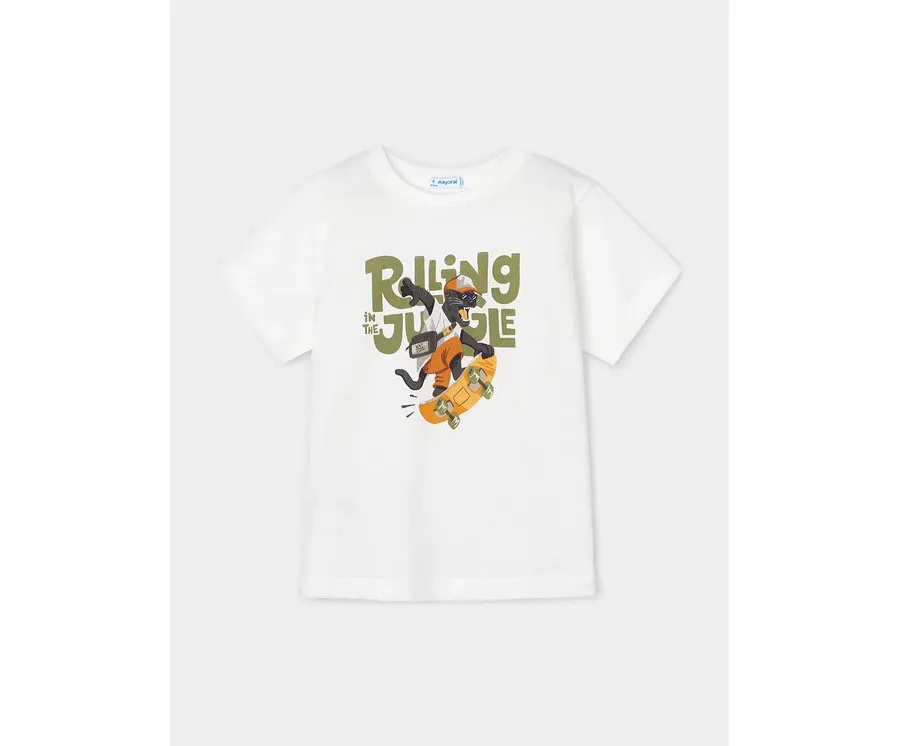 obrazek 1 Mayoral T-Shirt 3008 Biały Regular Fit