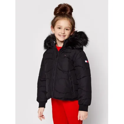 Zdjęcie Tommy Hilfiger Kurtka zimowa Tonal Fur KG0KG05970 M Czarny Regular Fit
