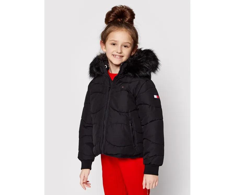 obrazek 1 Tommy Hilfiger Kurtka zimowa Tonal Fur KG0KG05970 M Czarny Regular Fit