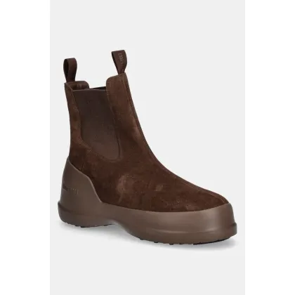 Zdjęcie Moon Boot śniegowce zamszowe MB LUNA CHELSEA SUEDE kolor brązowy 80D2480050 M004