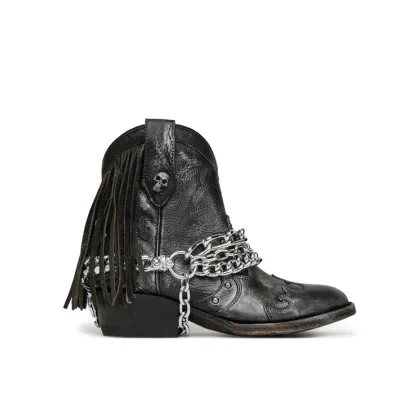 Zdjęcie NEW ROCK Kowbojki M-WSTM003TES-S1 Czarny