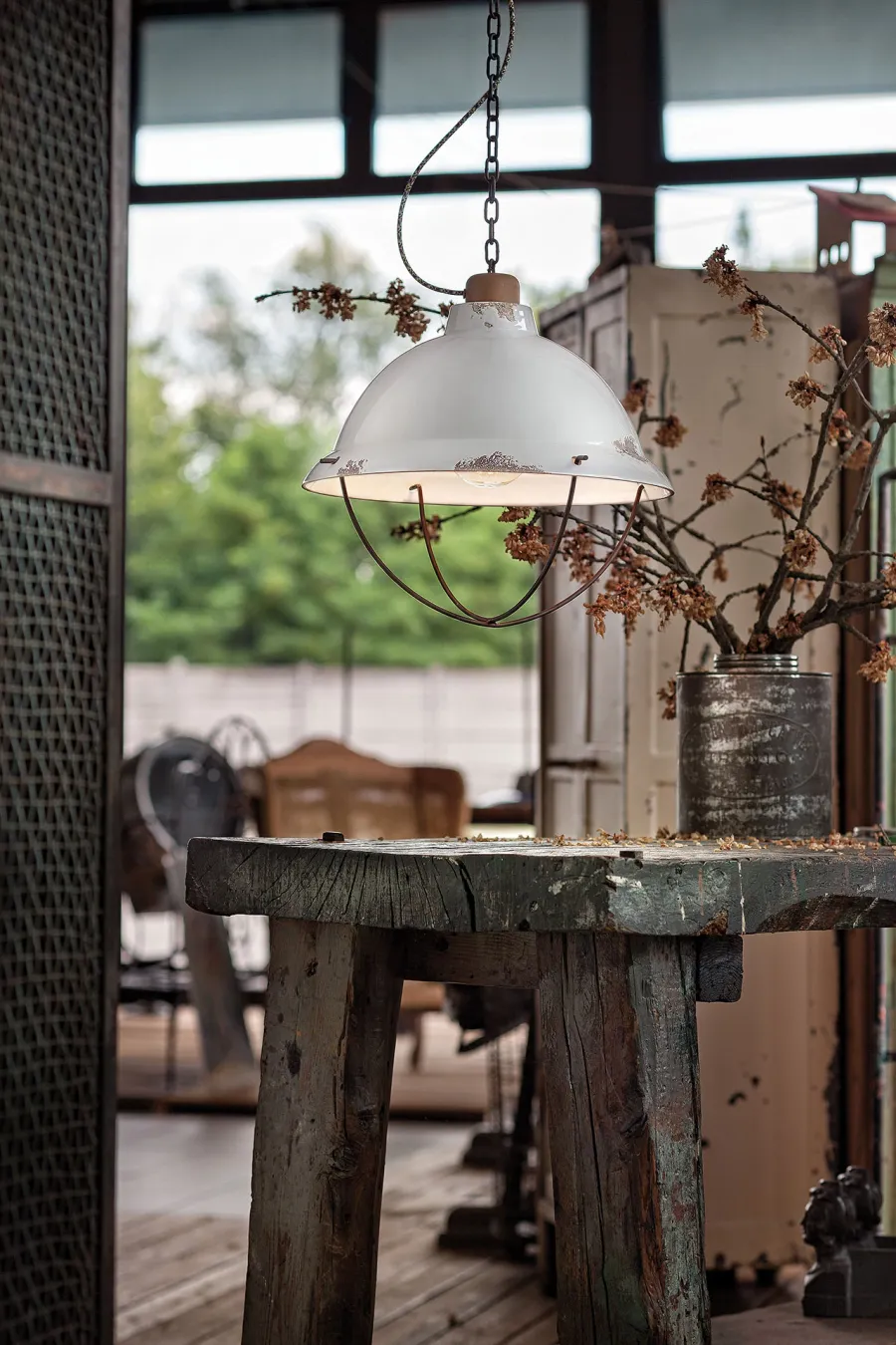obrazek 2 Oryginalna włoska lampa wisząca Industrial w stylu retro