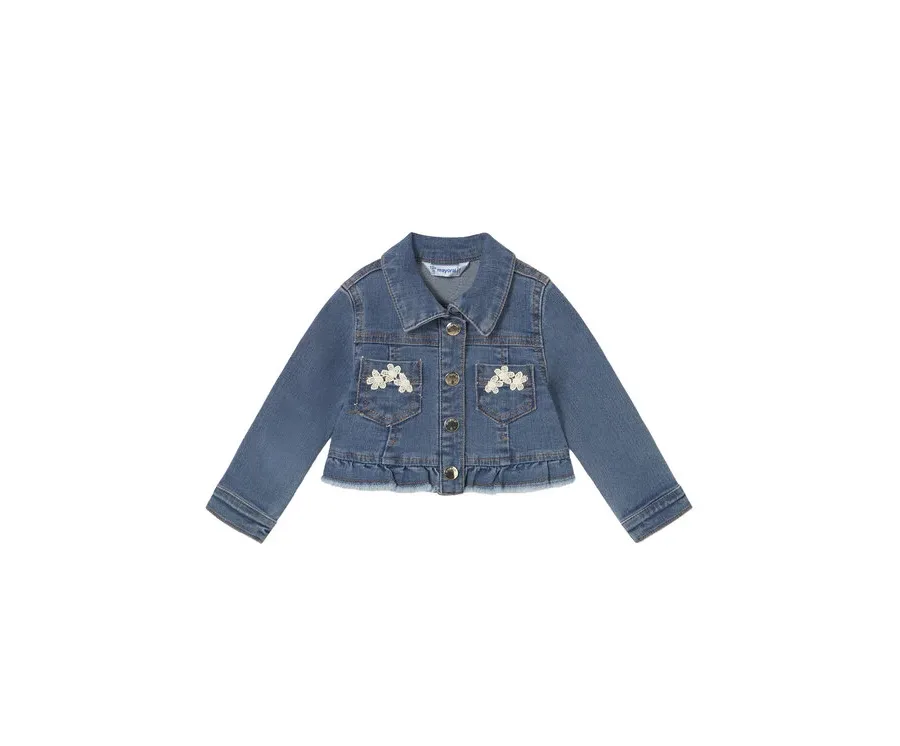 obrazek 1 Mayoral Kurtka jeansowa 1461 Granatowy Regular Fit