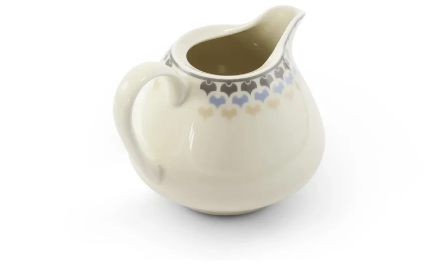 obrazek 2 Porcelanowy dzbanuszek na mleko zdobiony subtelnym geometrycznym motywem - Leander