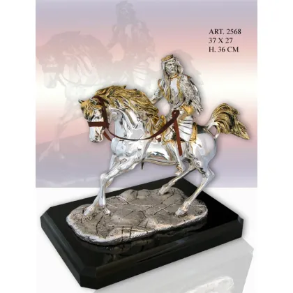 Zdjęcie Piękna figura jeźdzca na koniu z włoch