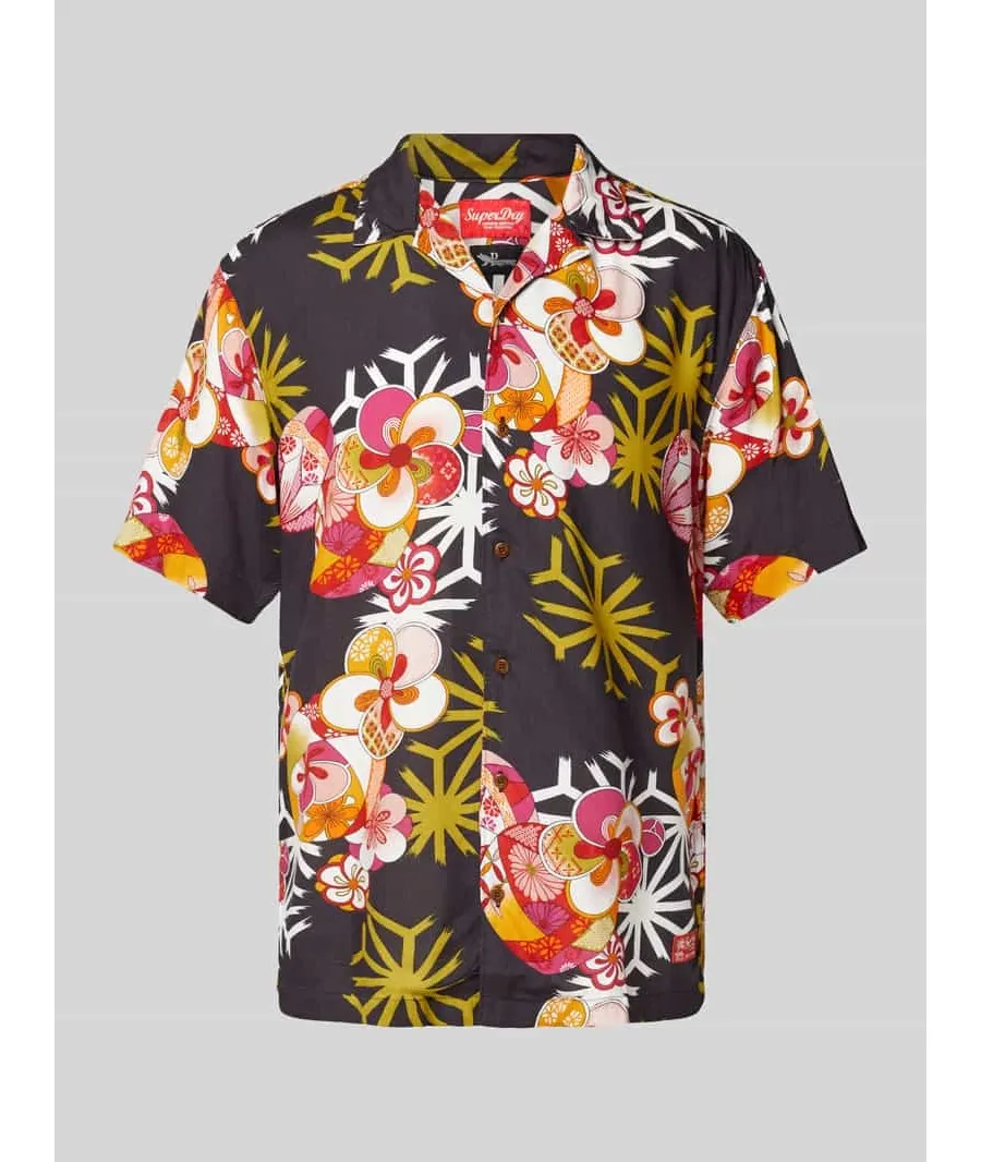 obrazek 1 Koszula casualowa o kroju slim fit z nadrukiem na całej powierzchni model ‘HAWAIIAN’