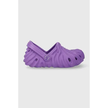 Zdjęcie Crocs klapki dziecięce x salehe bambury damskie kolor fioletowy