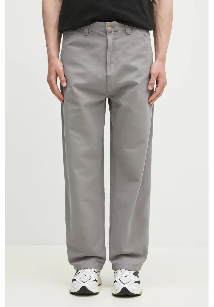 obrazek 1 Carhartt WIP spodnie bawełniane OG Single Knee Pant męskie kolor szary proste I033754.2LR06