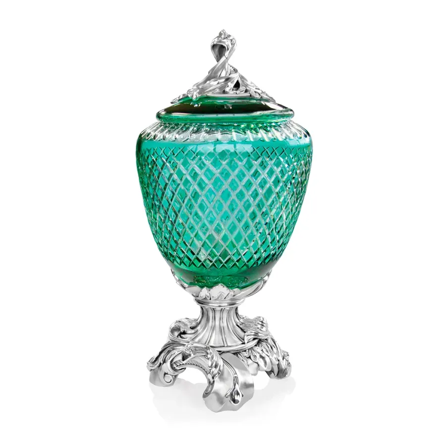 obrazek 1 Duży kryształowy wazon z przykrywką - sklep Luxury Products