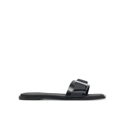 Zdjęcie Calvin Klein Klapki Flat Slide W/Buckle - Lth HW0HW02490 Czarny