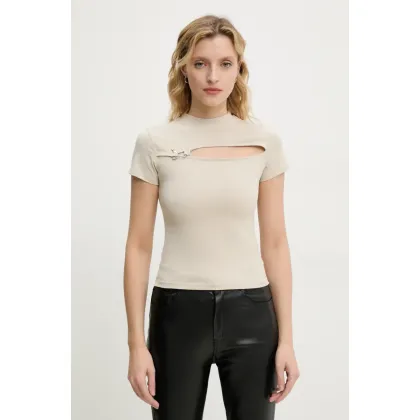 Zdjęcie Heliot Emil t-shirt damski kolor beżowy SS25_W_13_078_ST18