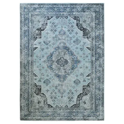 Picture Luxurious blue classic vintage carpet - BIDJAR 54008