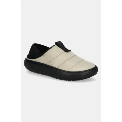 Zdjęcie Crocs kapcie Classic Puff Moc kolor beżowy 210706
