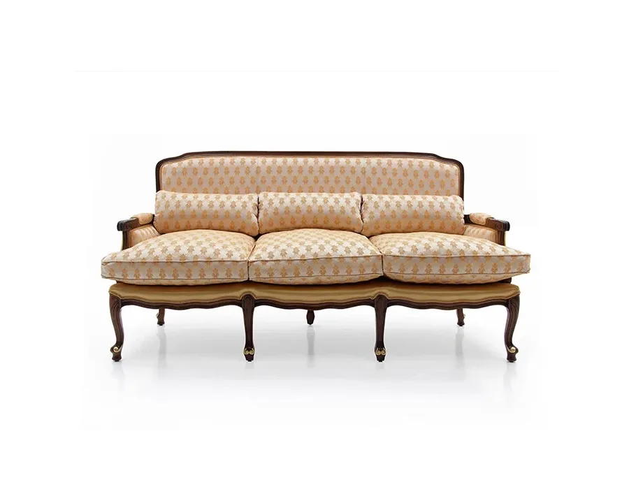 obrazek 2 Wygodna sofa w stylu klasycznym o strukturze drewna bukowego - Sevensedie