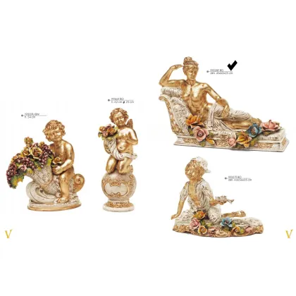 Zdjęcie Włoska figura - leżąca kobieta ozdobiona kwiatami - Valle d'oro Patchi