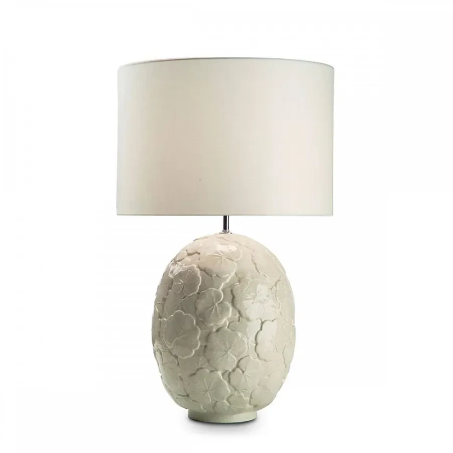 obrazek 1 Owalna ceramiczna wysoka lampa stołowa H.39xL.28xP.28 cm