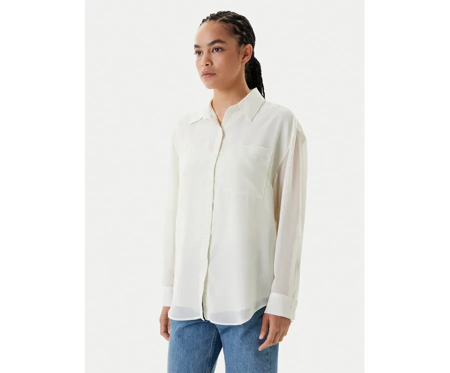 obrazek 1 Calvin Klein Koszula LV044B902G Écru Regular Fit
