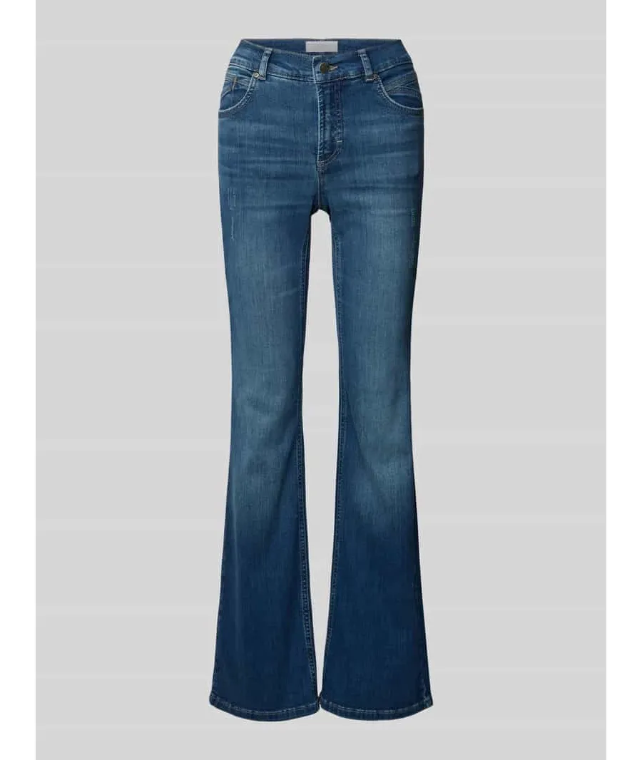 obrazek 1 Jeansy o rozkloszowanym kroju z efektem znoszenia model ‘LENI’