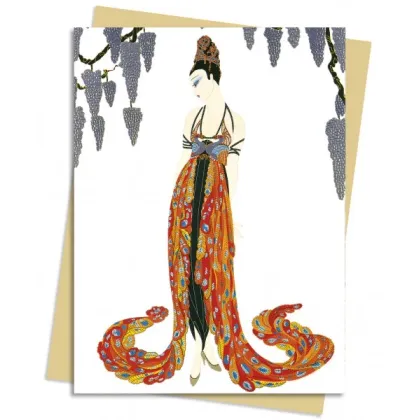 Zdjęcie Pakiet kartek na życzenia (Suknia z piór - Erté) - Flame Tree Publishing