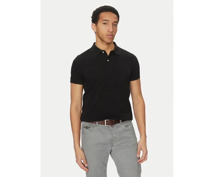 obrazek 1 Geox Polo M5511B T3240 F9000 Czarny Regular Fit