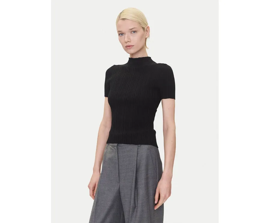 obrazek 1 HUGO Sweter Sarphapilk 50542598 Czarny Slim Fit