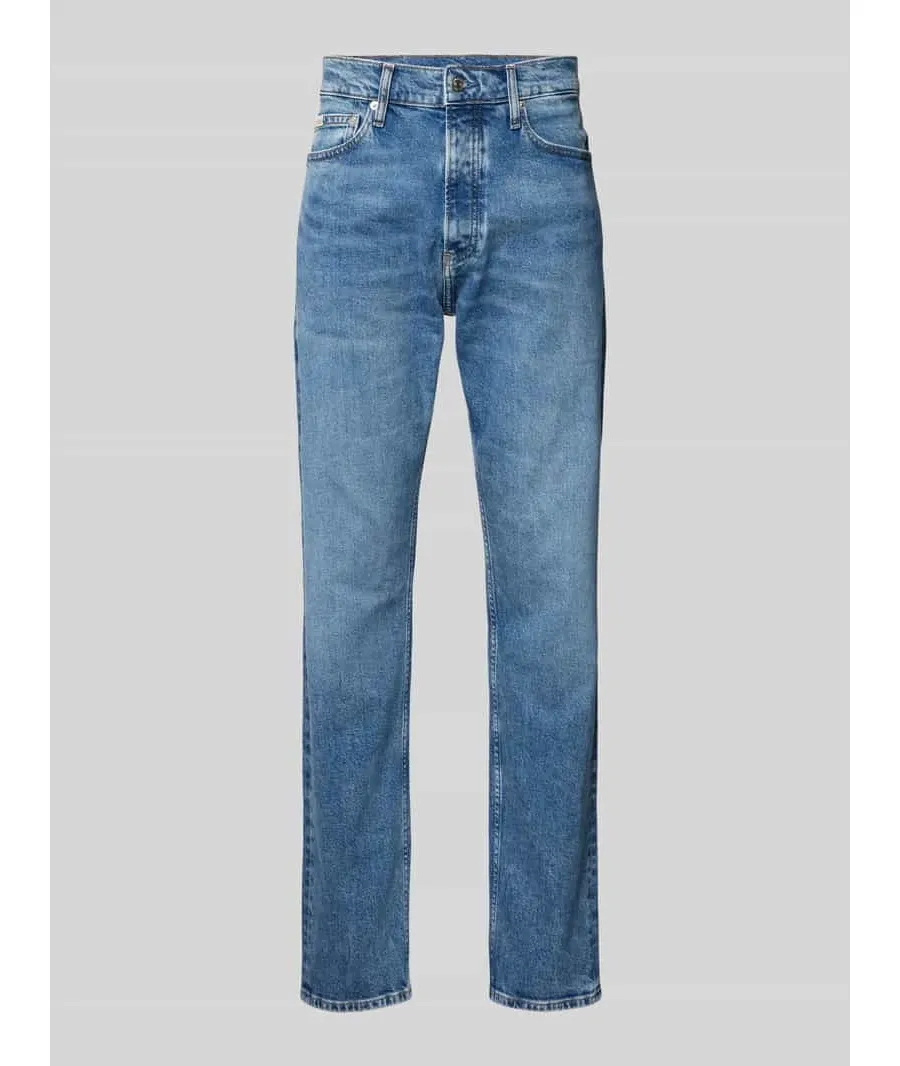 obrazek 1 Jeansy o kroju straight fit z 5 kieszeniami