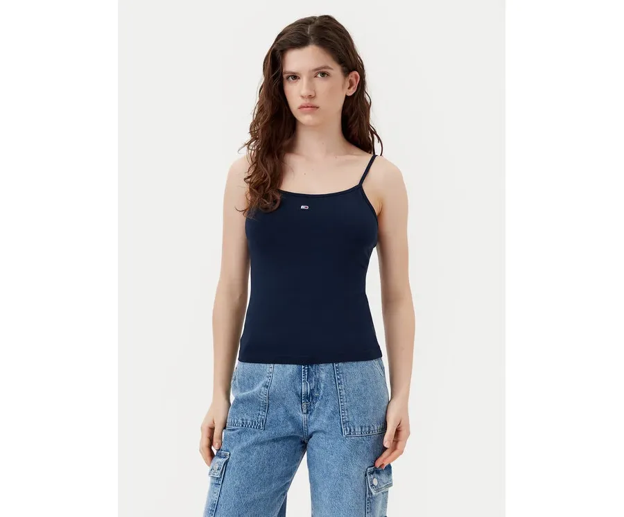 obrazek 1 Tommy Jeans Top Essential DW0DW20675 Granatowy Slim Fit