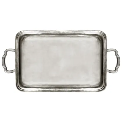 Zdjęcie Stylowa taca do serwowania z pewteru 33x22 cm