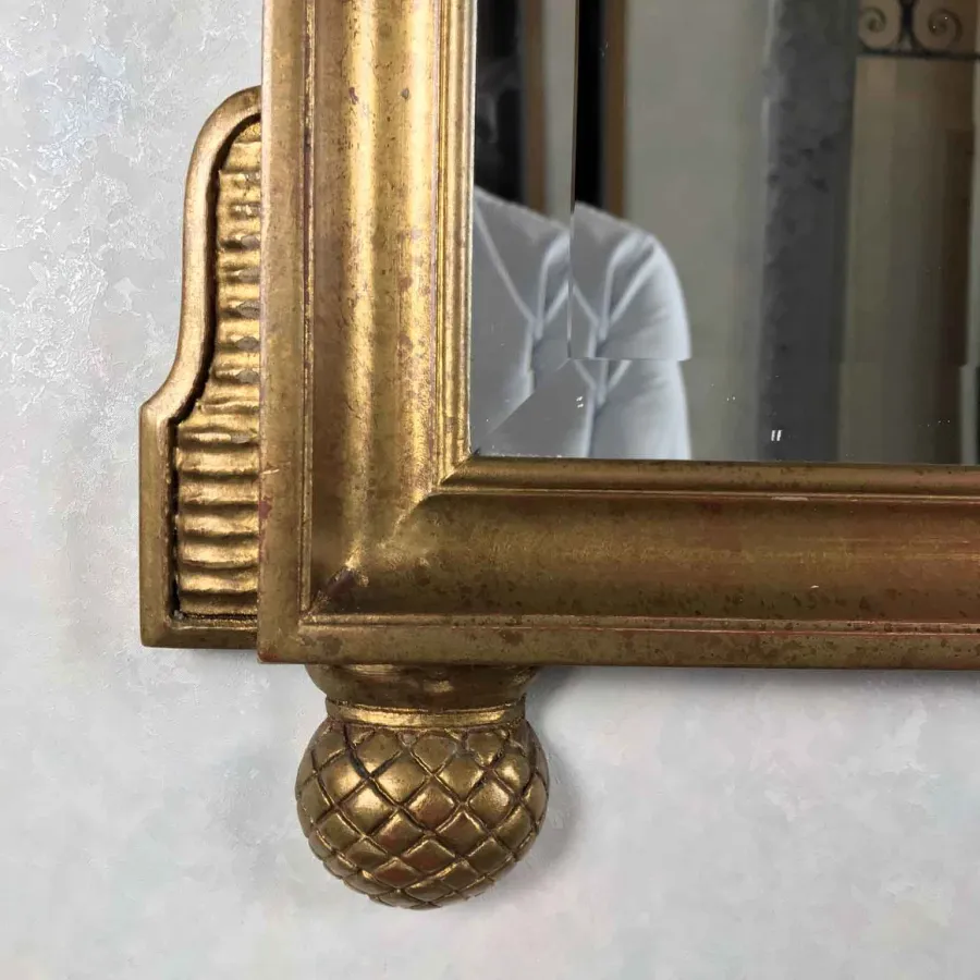 obrazek 2 Pozłacane lustro z rzeźbioną listwą z elementami w stylu Empire