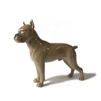 Zdjęcie Ręcznie malowana polichromowana figurka boksera z porcelany Bing & Grondahl