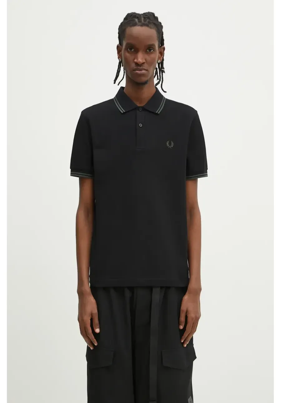 obrazek 1 Fred Perry polo bawełniane męski kolor czarny gładki M3600.Y43