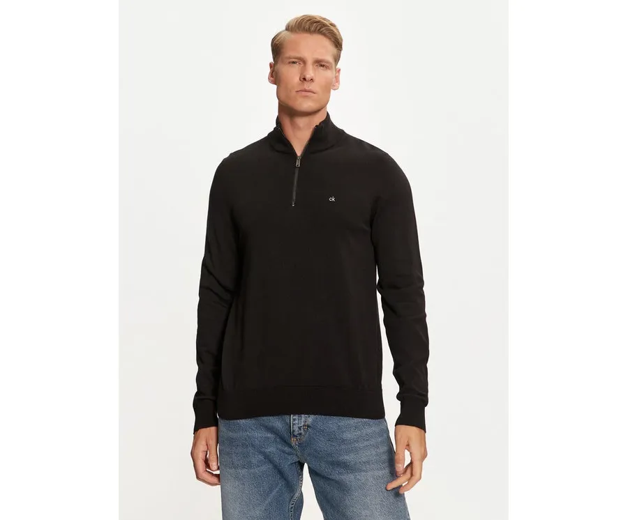 obrazek 1 Calvin Klein Sweter K10K113748 Czarny Slim Fit