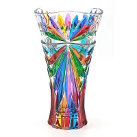 Picture The Oasis crystal vase is entirely hand-painted