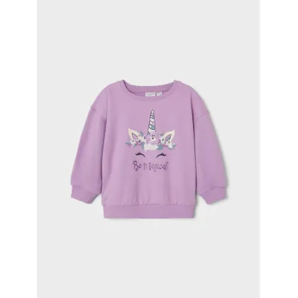 Zdjęcie NAME IT Bluza 13218917 Fioletowy Box Fit