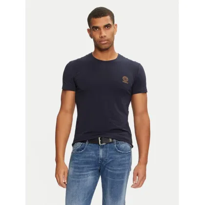 Zdjęcie Versace T-Shirt AUU01005 1A1001 Granatowy Regular Fit