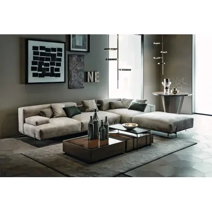 Zdjęcie Ciekawy stolik kawowy w kolorze jasnego brązu w stylu minimalistycznym