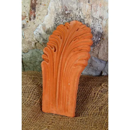 Picture Curved leaf flower bed made of clay - Fornace Masini