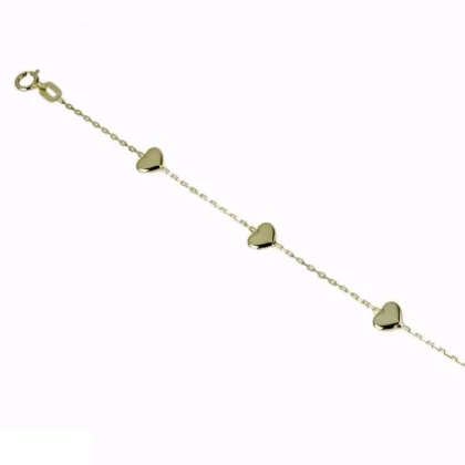 Zdjęcie Lekka bransoletka z sercami cm.14