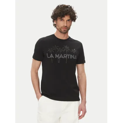 Zdjęcie La Martina T-Shirt Andy MAR311 JS324 Czarny Regular Fit