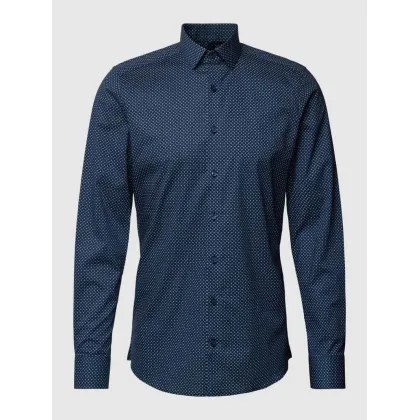 Zdjęcie Koszula biznesowa o kroju slim fit z nadrukiem na całej powierzchni
