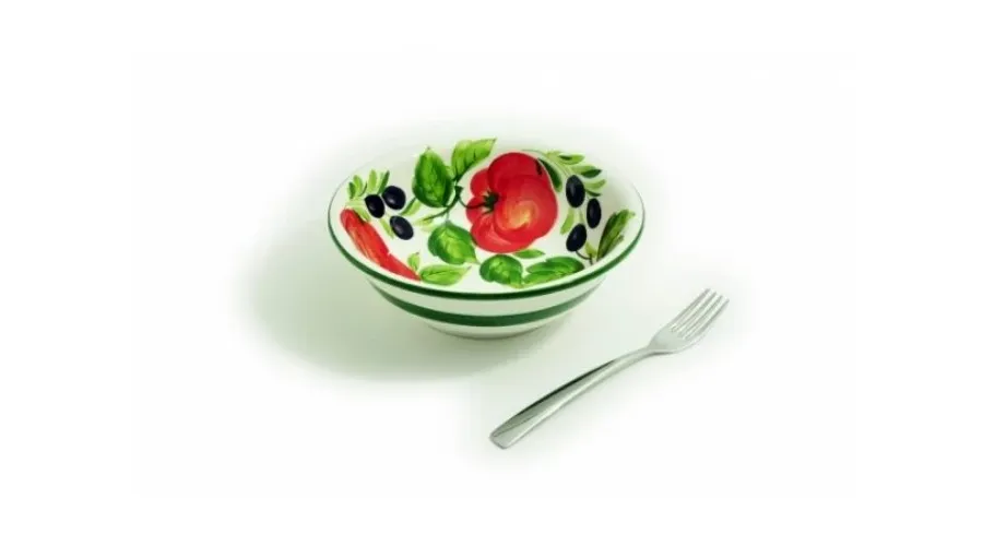 obrazek 2 Średnia okrągła ręcznie malowana miska sałatkowa - Le Ceramiche