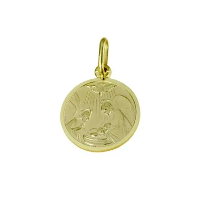 Zdjęcie Piękny medalik ukazujący chrzest święty śr.14mm