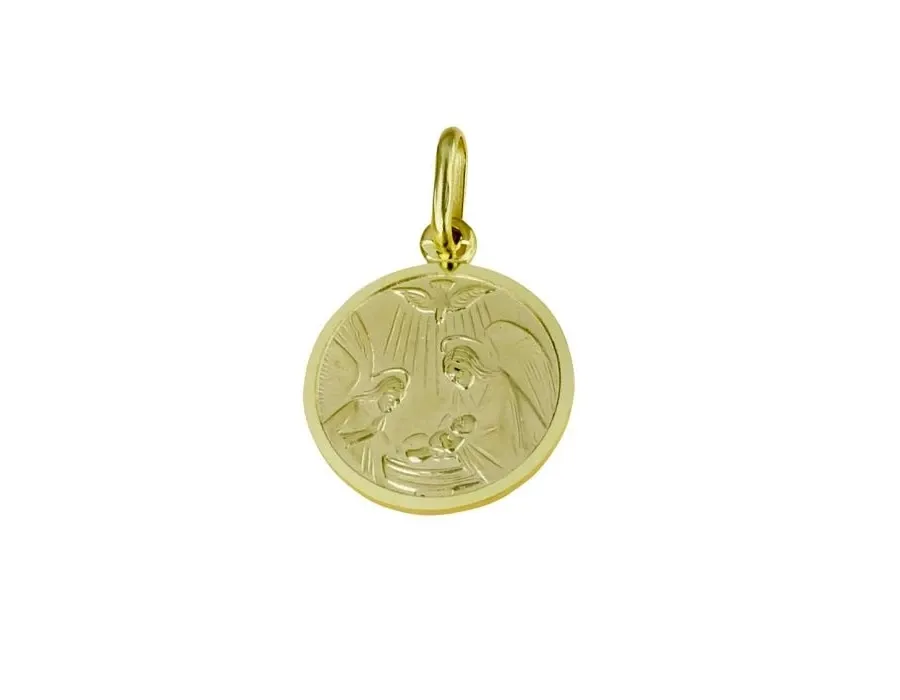 obrazek 1 Piękny medalik ukazujący chrzest święty śr.14mm