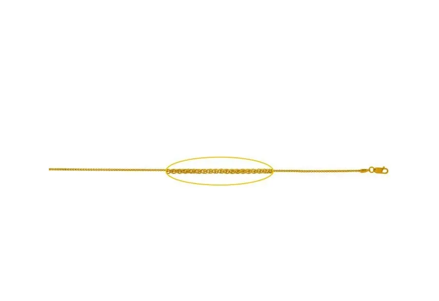 obrazek 1 Genialny Pleciony łańcuszek o szerokości 1,20 mm i długości 45 cm