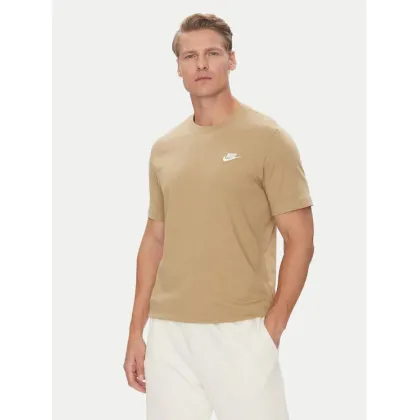 Zdjęcie Nike T-Shirt Nsw Club Tee AR4997 Khaki Regular Fit