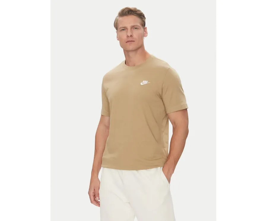 obrazek 1 Nike T-Shirt Nsw Club Tee AR4997 Khaki Regular Fit